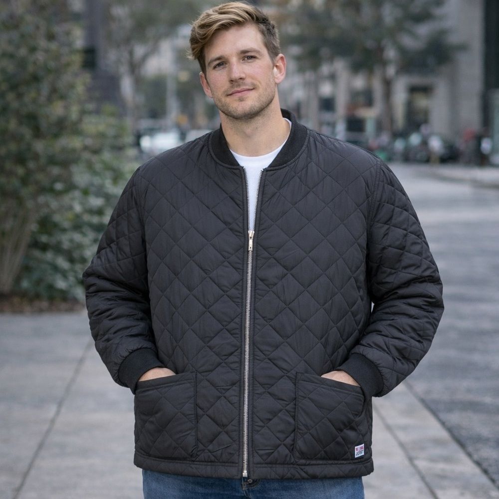 Work King Quilted Bomber Jacket – Men’s Size 5XL – Warm & Durable